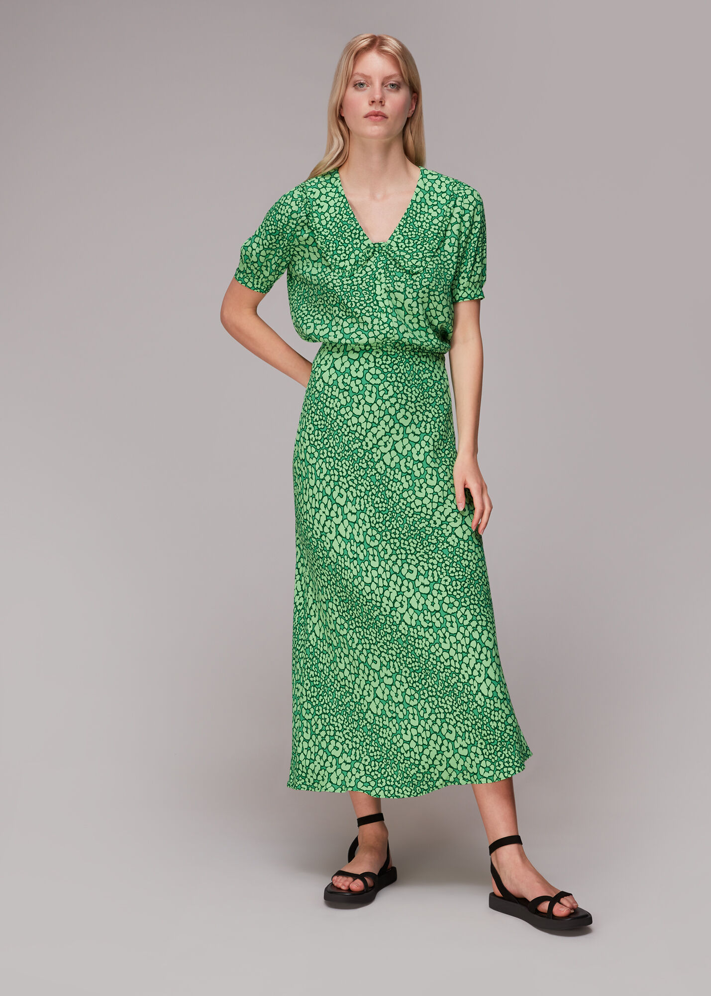 Whistles leopard deals wrap skirt