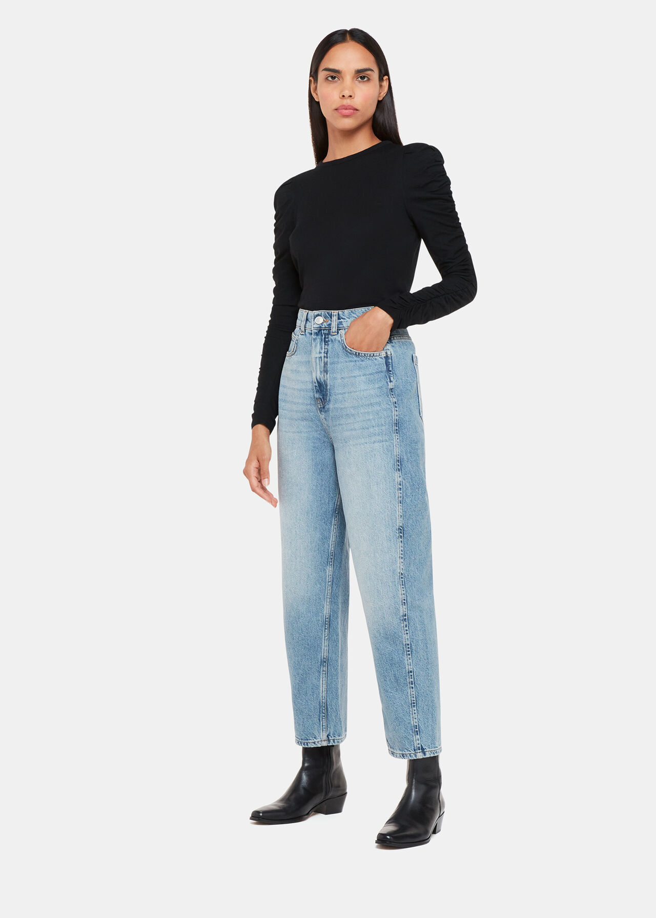 Ruched Sleeve Top