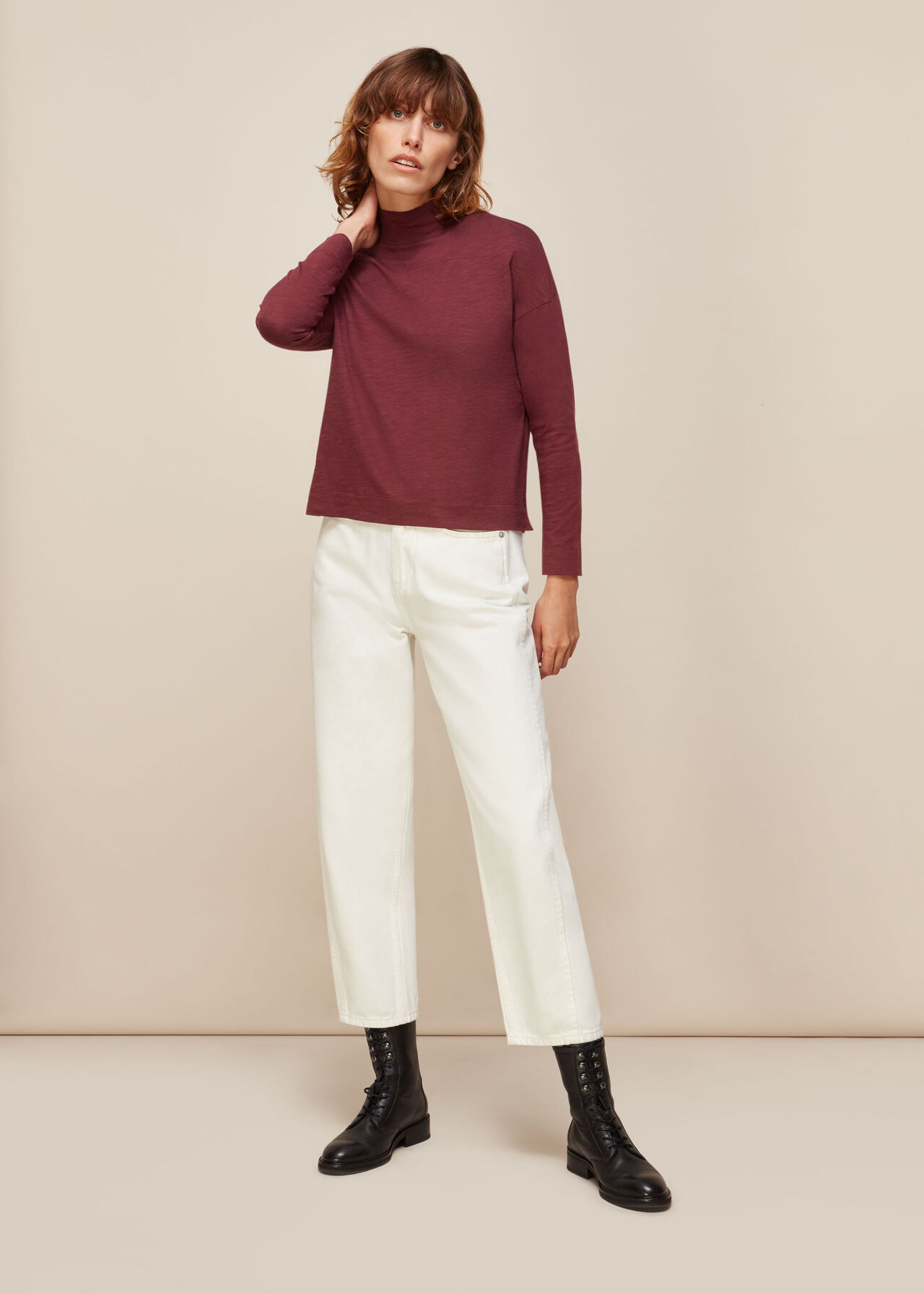 High Neck Relaxed Top