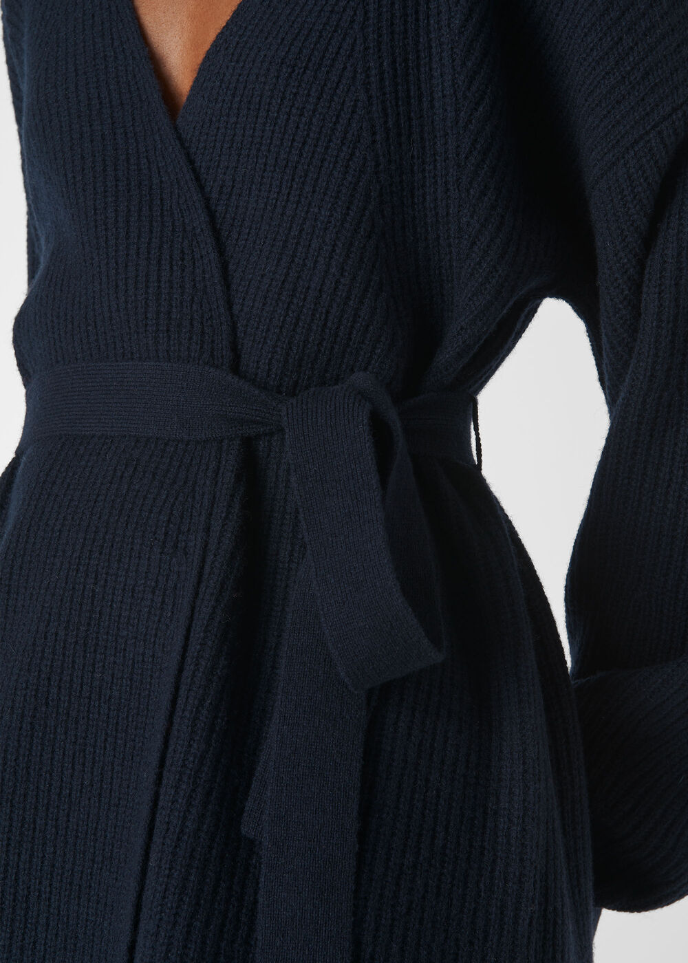 Fashion Detail Wool Cardigan Navy