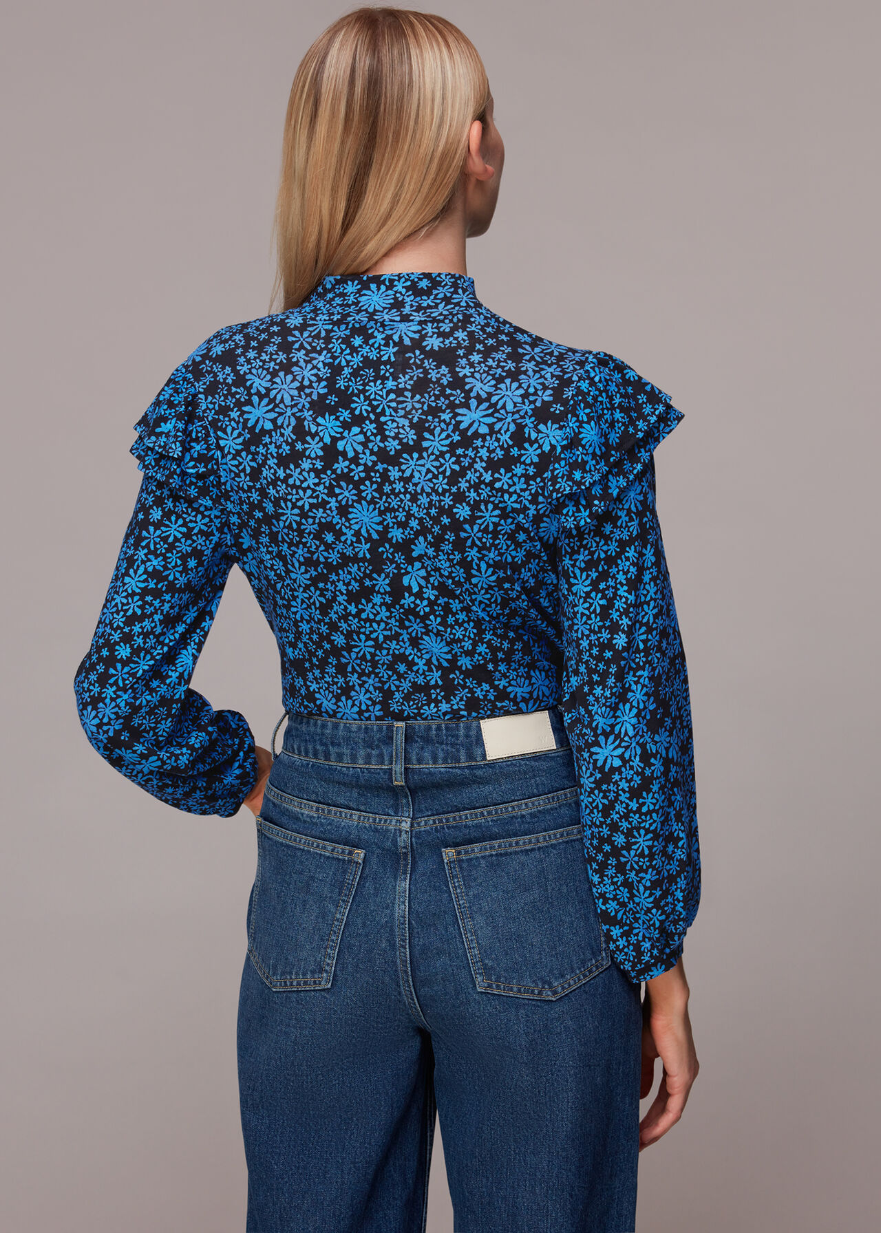 Boho Frill Shoulder Jersey Top