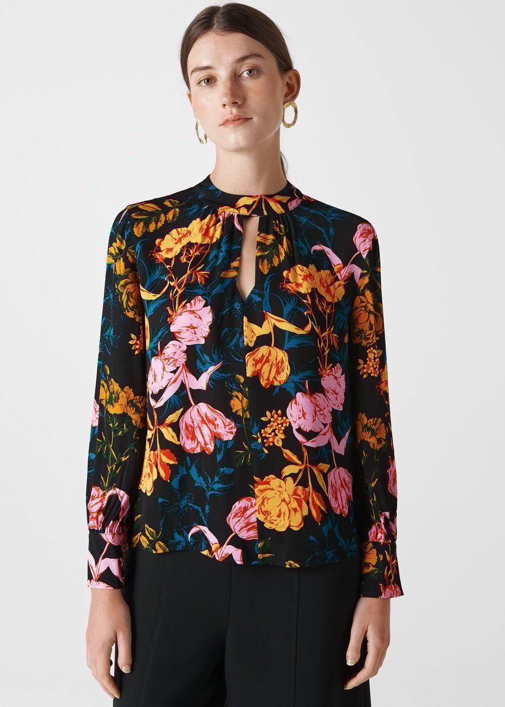 Digital Bloom Print Blouse Multicolour