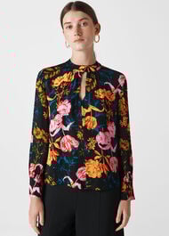 Digital Bloom Print Blouse Multicolour