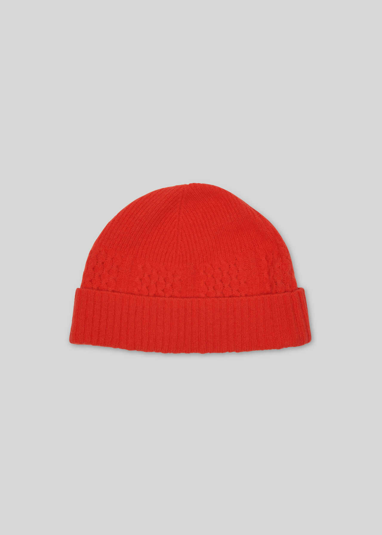 Cable Knit Beanie Hat Pink
