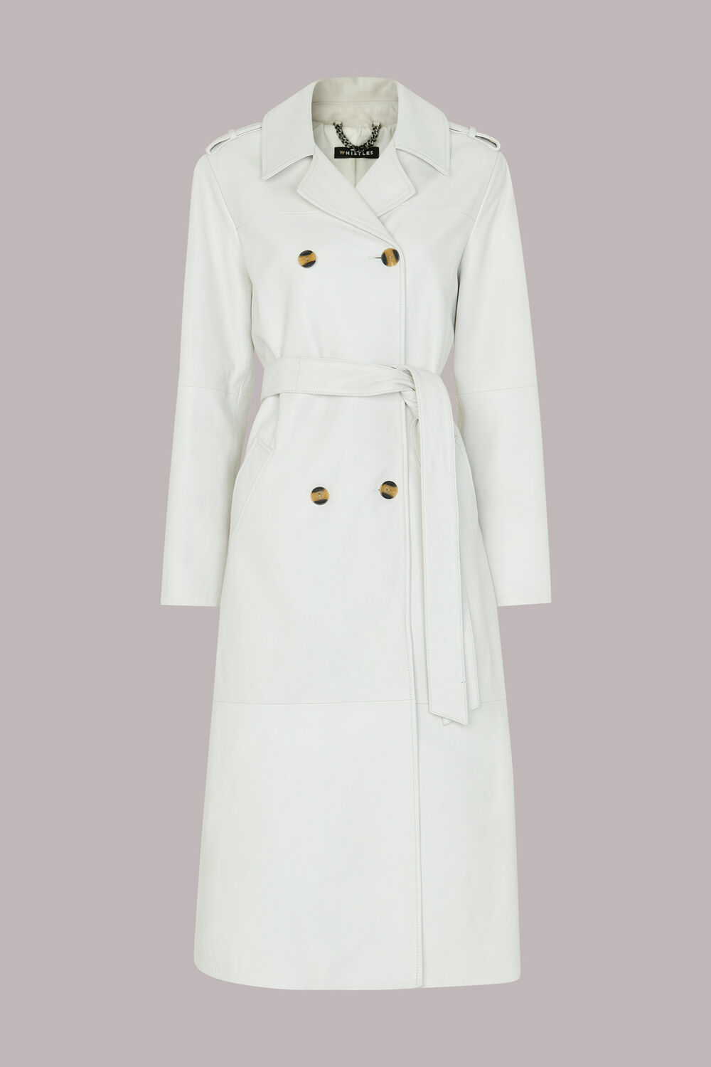 Gemma Leather Trench Coat