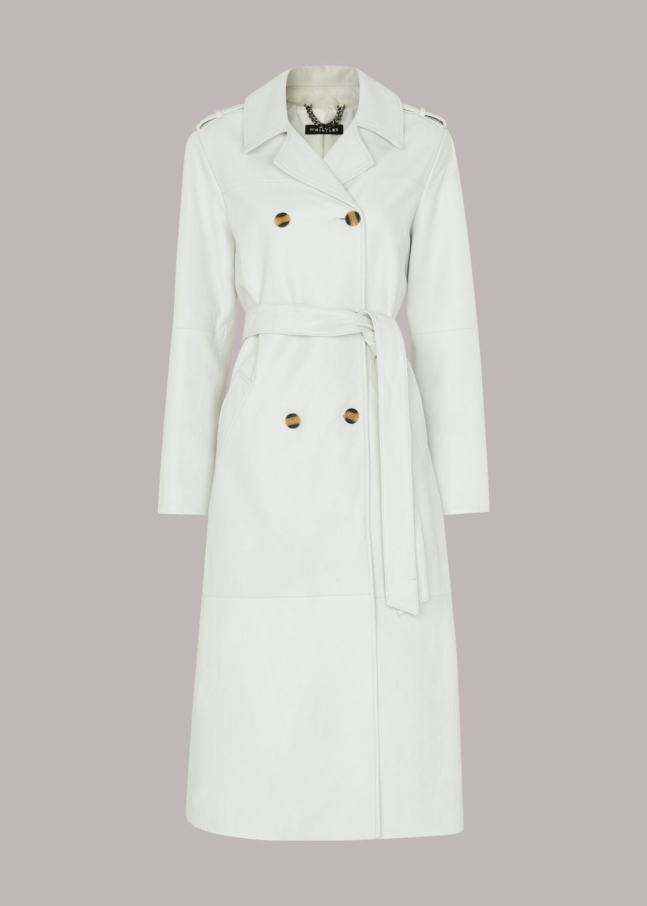 Gemma Leather Trench Coat