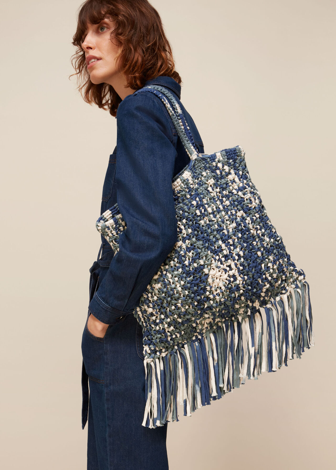 Clea Tie Dye Crochet Tote