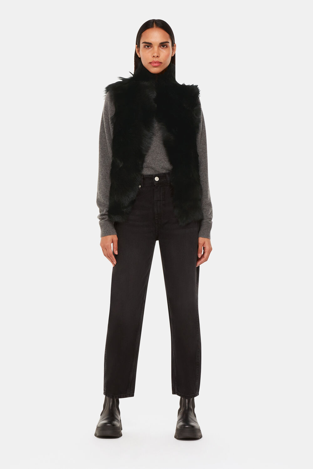 Short Toscana Sheepskin Gilet