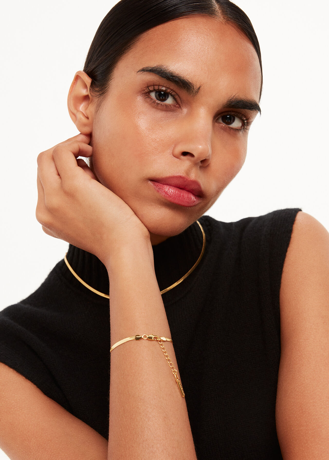 Flat Snake Chain Bracelet
