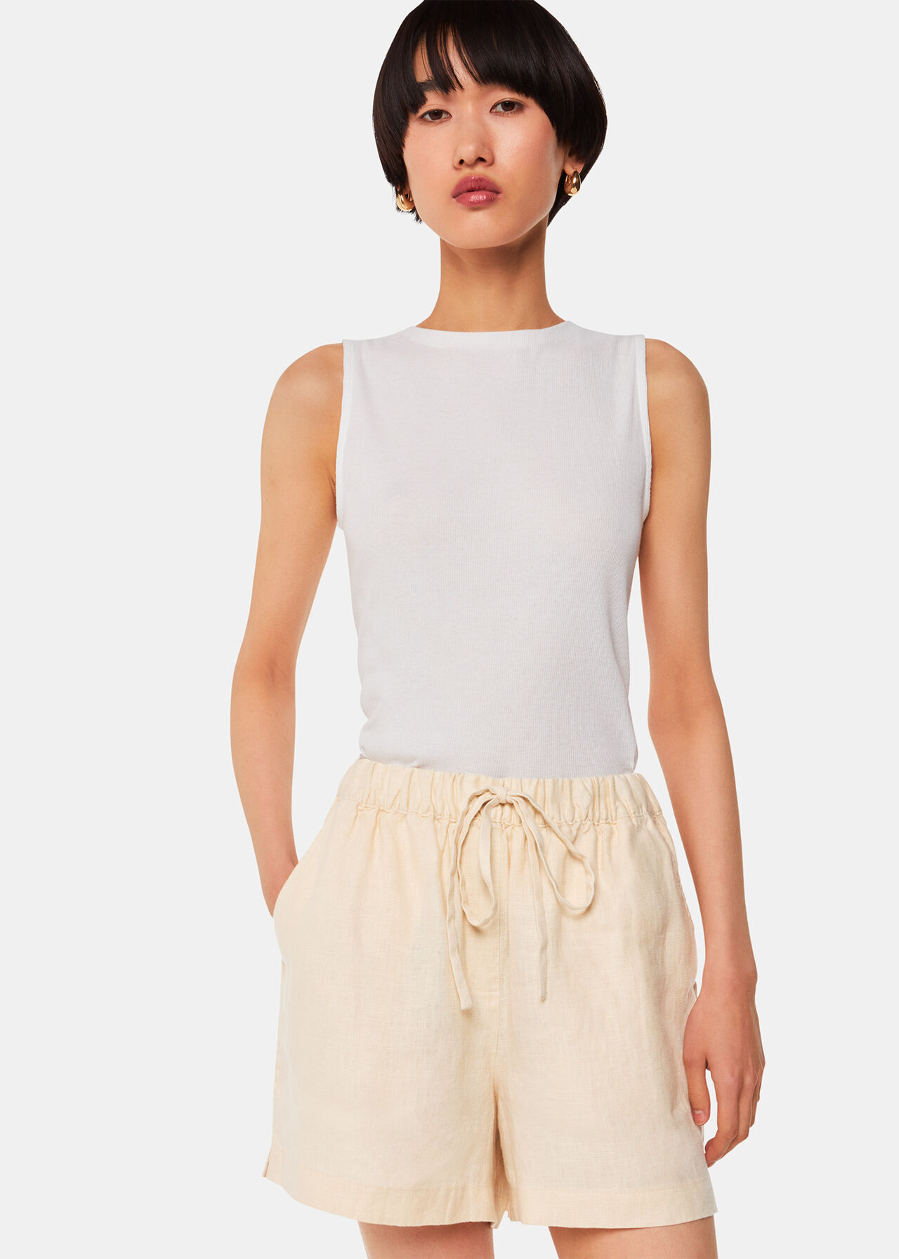 Linen Elasticated Short