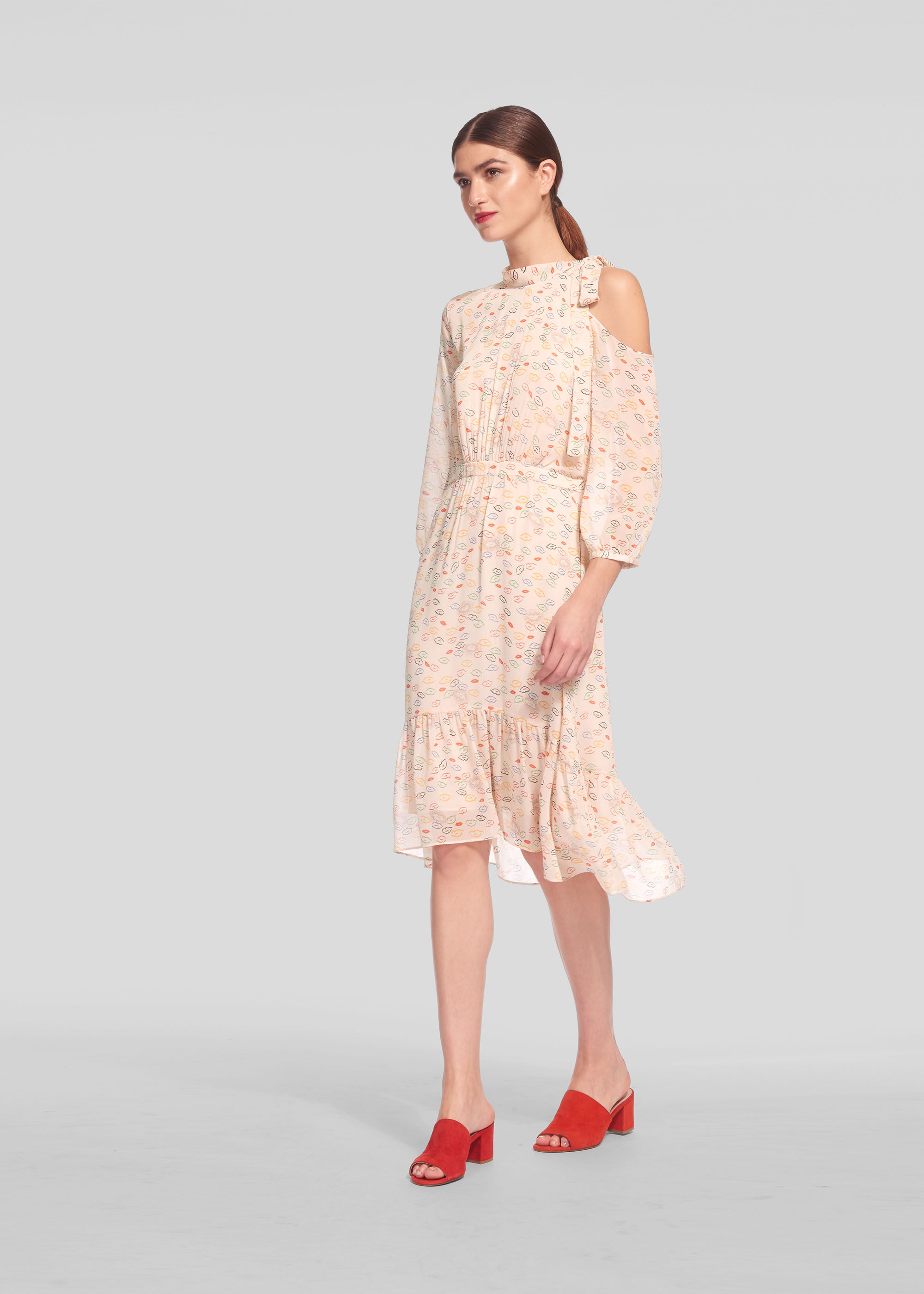 Lip online print dress