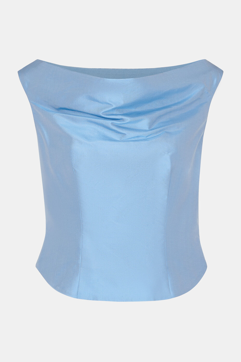 Taffeta Silk Off Shoulder Top