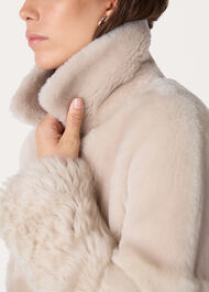 Cossma Shearling Longline Coat