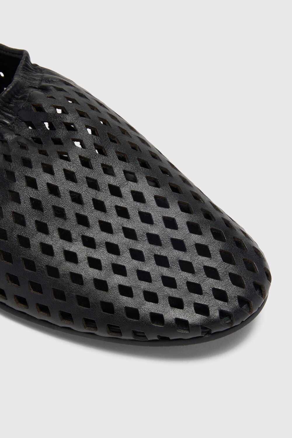 Black Lasercut Ballet Pump