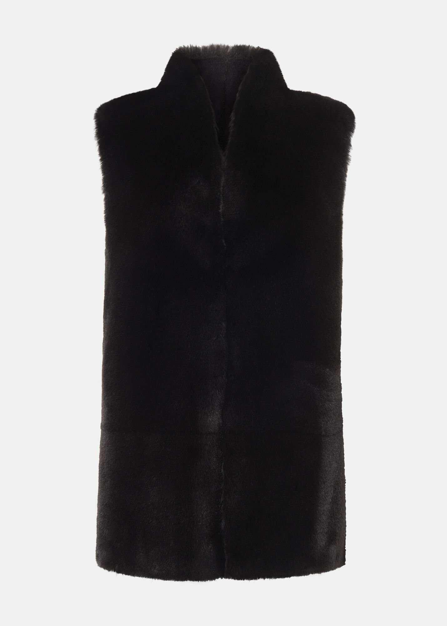 Longline fur best sale gilet black