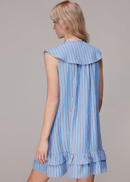 Stripe Collar Trapeze Dress