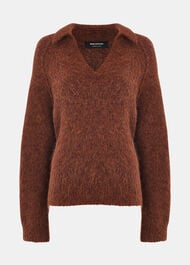 Alpaca Collar Neck Knit