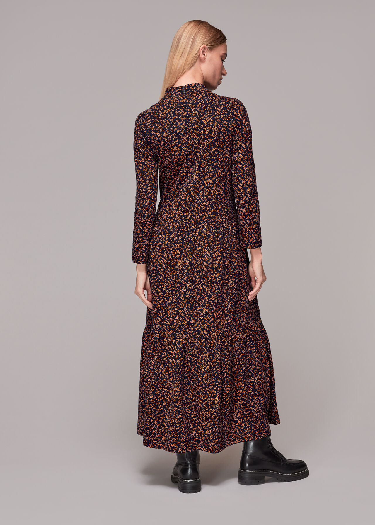 Autumn Leaves Jersey Dress
