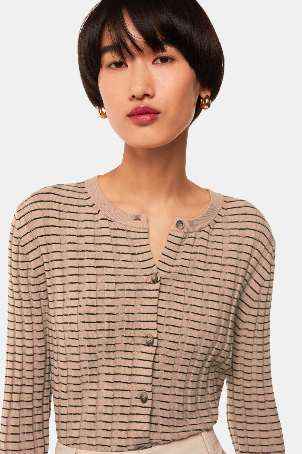 Carla Ribbed Detail Cardigan