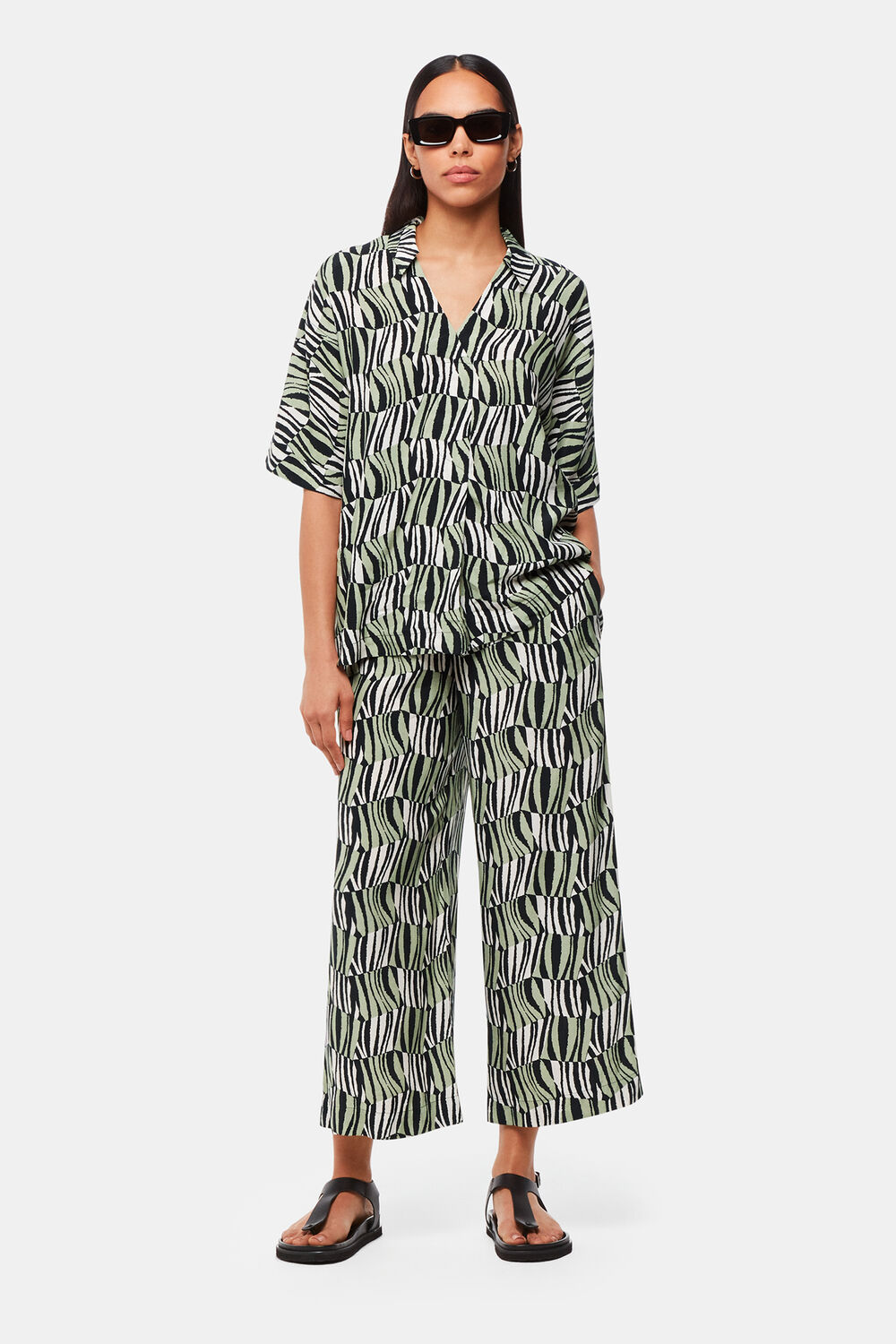 Multicolour Checkerboard Tiger Boxy Shirt