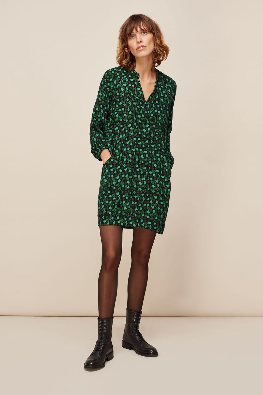 Winter Ditsy Sack Dress