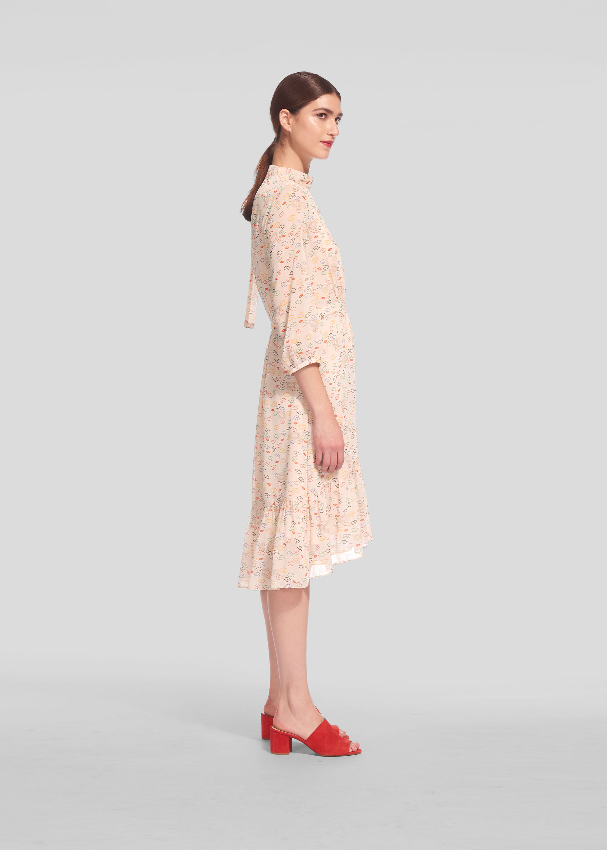 Whistles lip print dress top