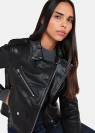 Agnes Pocket Leather Biker