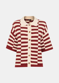 Crochet Stepped Stripe Shirt