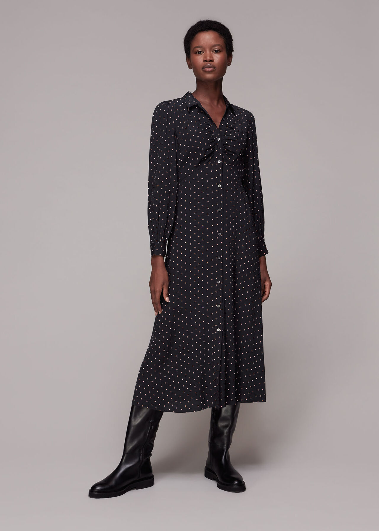 Molly Star Print Shirt Dress