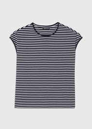 Stripe Cap Sleeve Tee