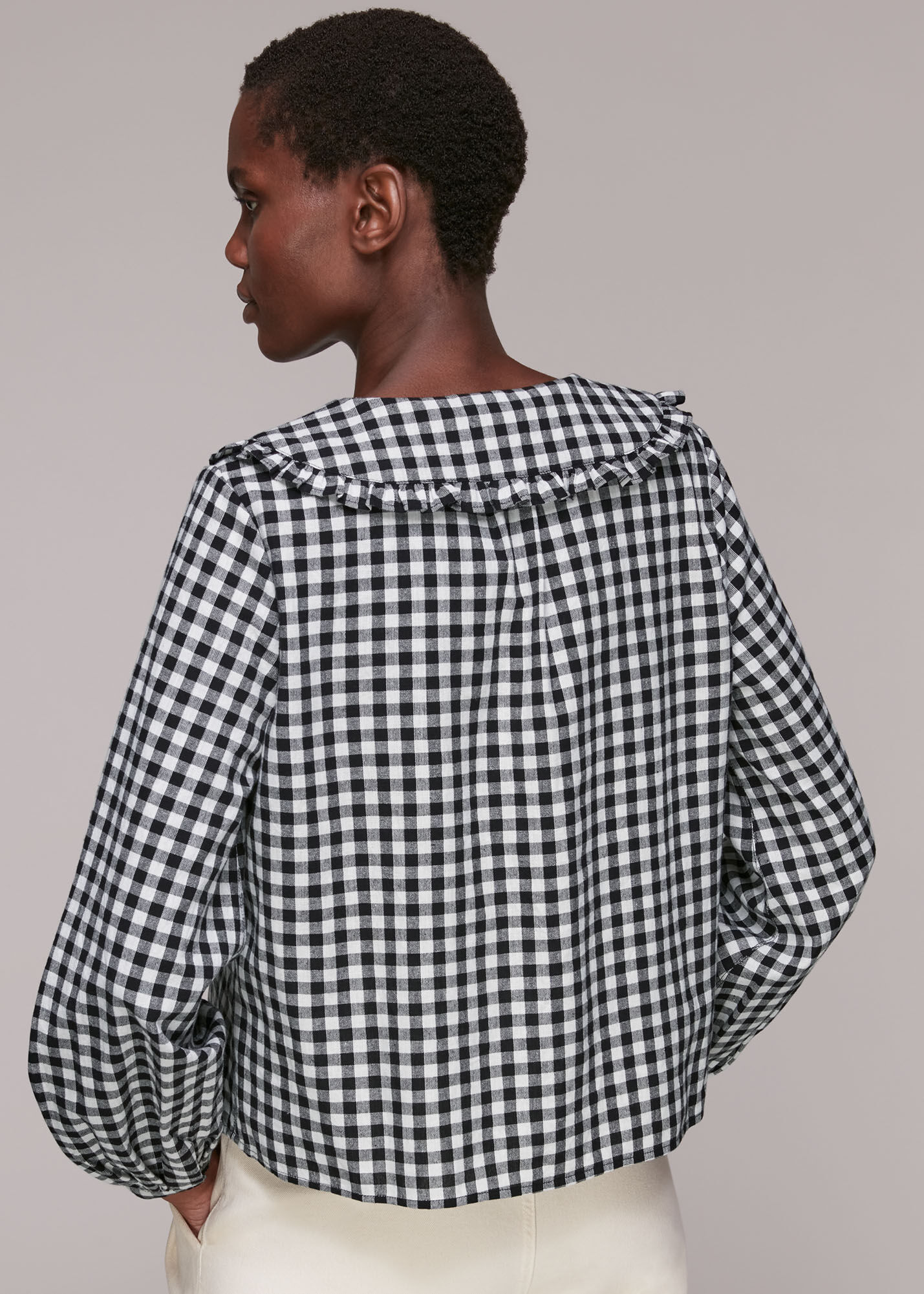 Gingham blouse store