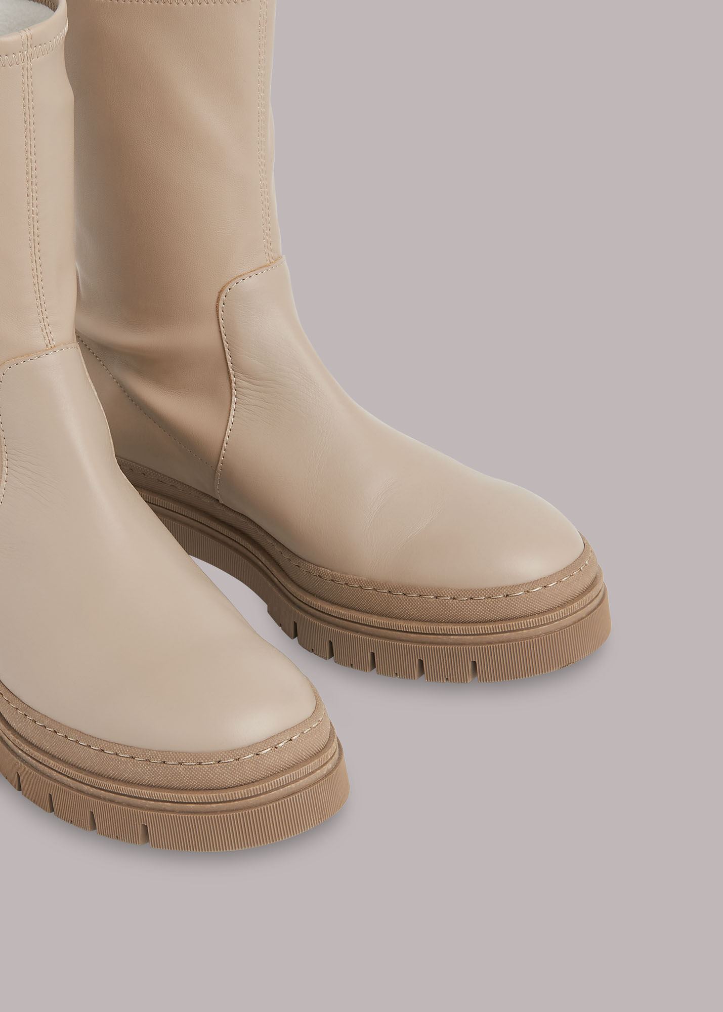 Taupe Knole Sock Chunky Chelsea Boot WHISTLES