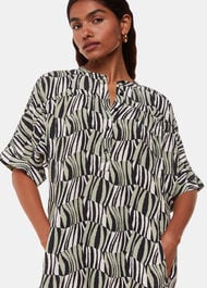 Petite Checkerboard Tiger Print Dress