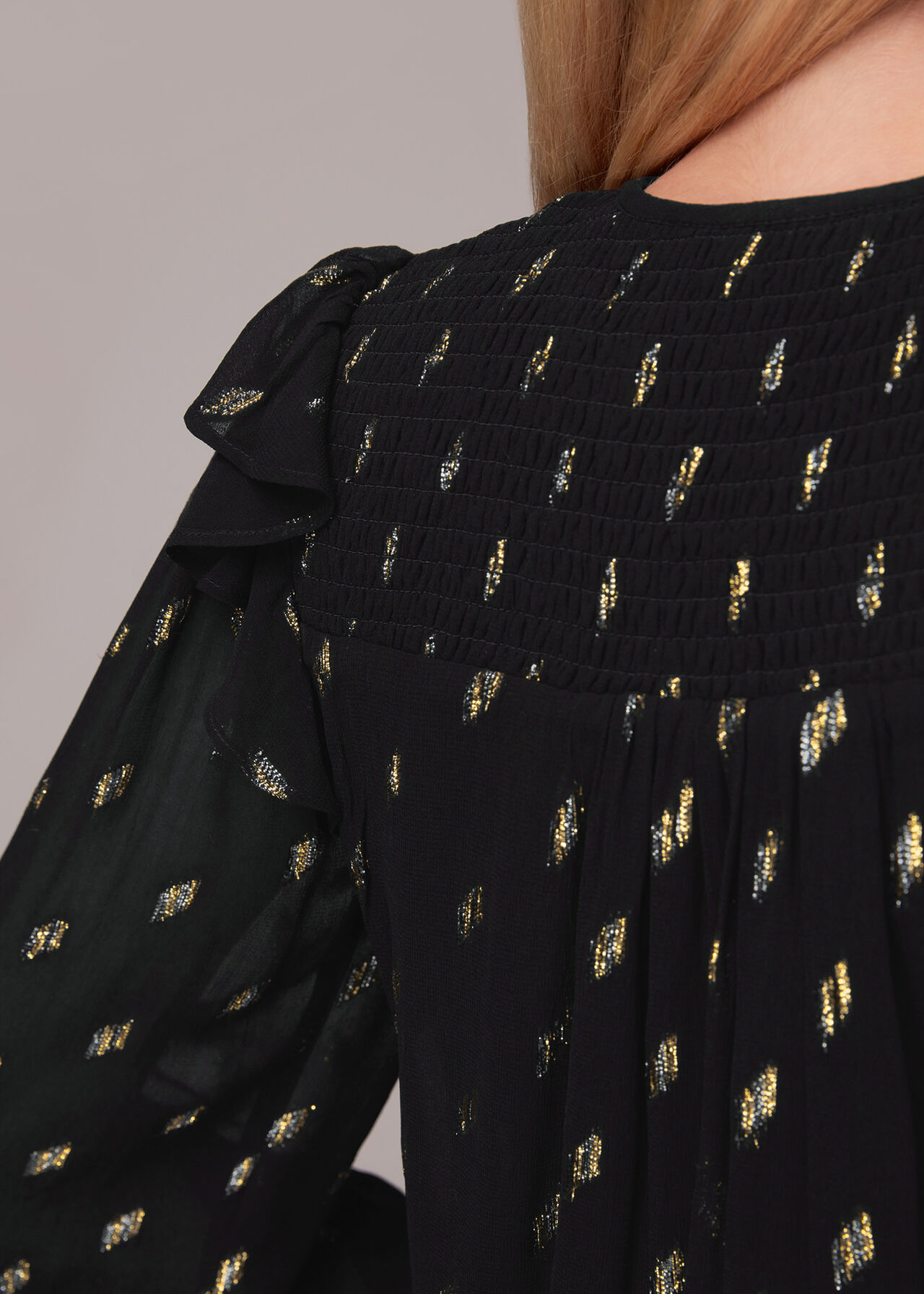 Metallic Dobby Top