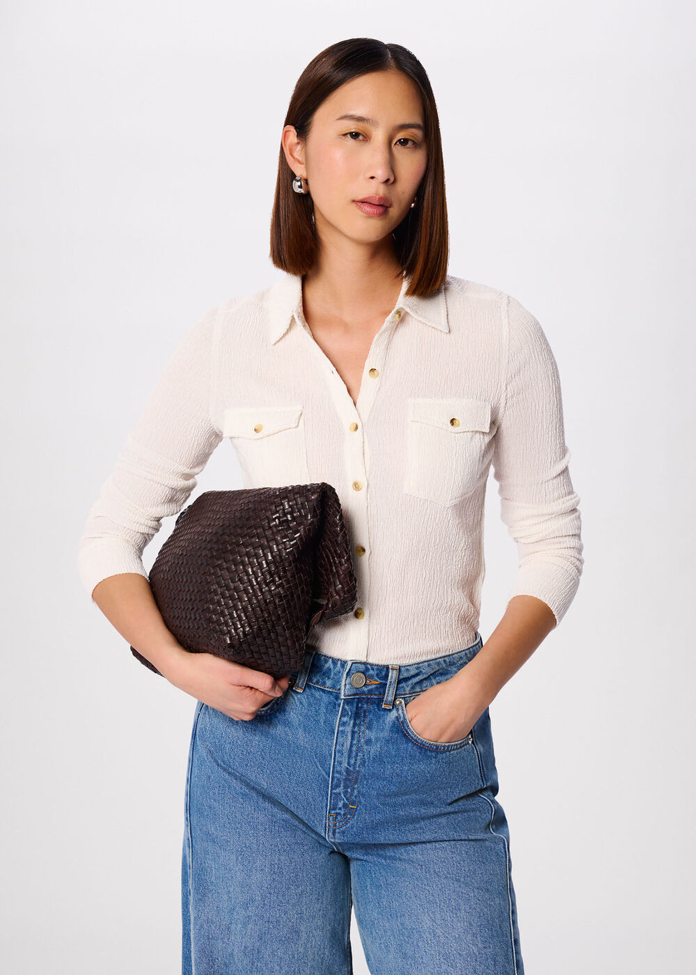 Textured Detail Jersey Shirt