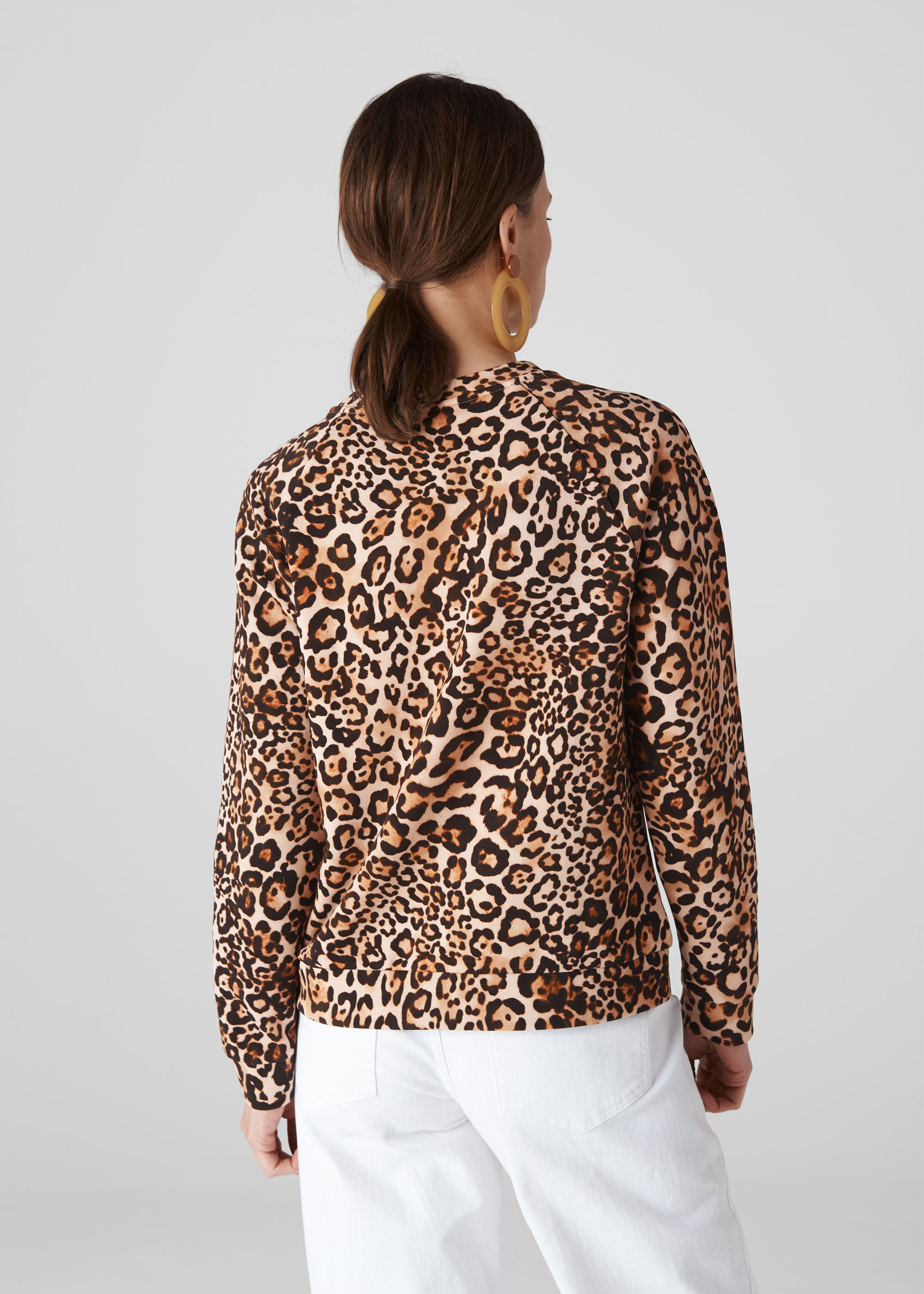 whistles leopard print sweatshirt