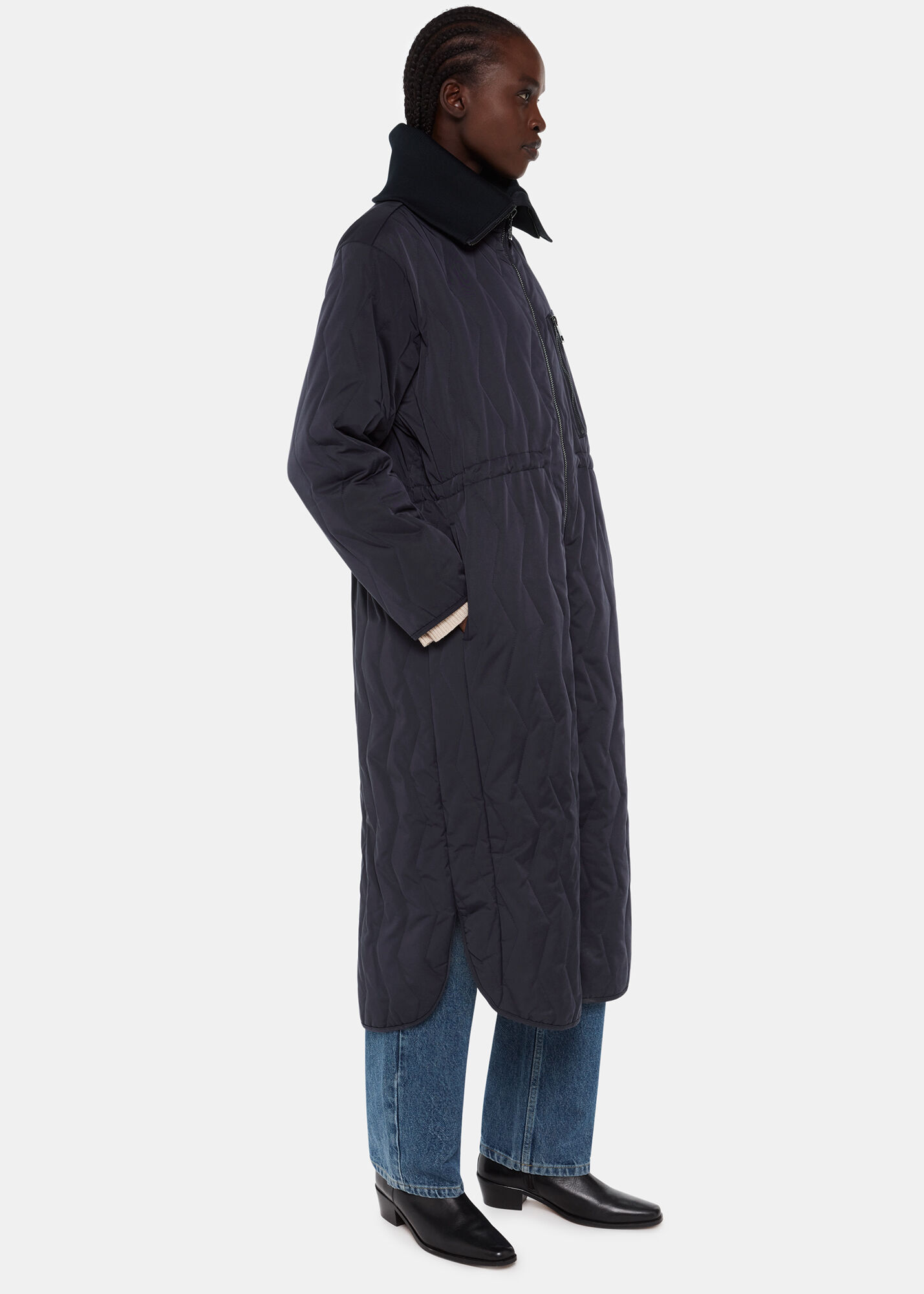Whistles wide sleeve new arrivals coat navy