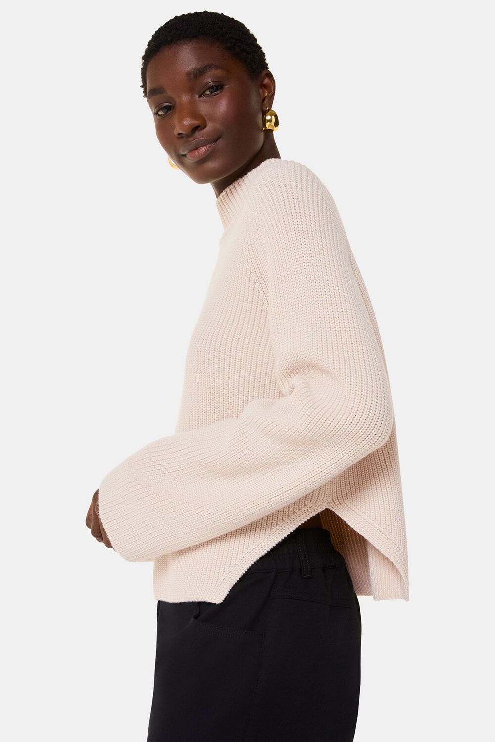 Wool Mix Side Detail Knit