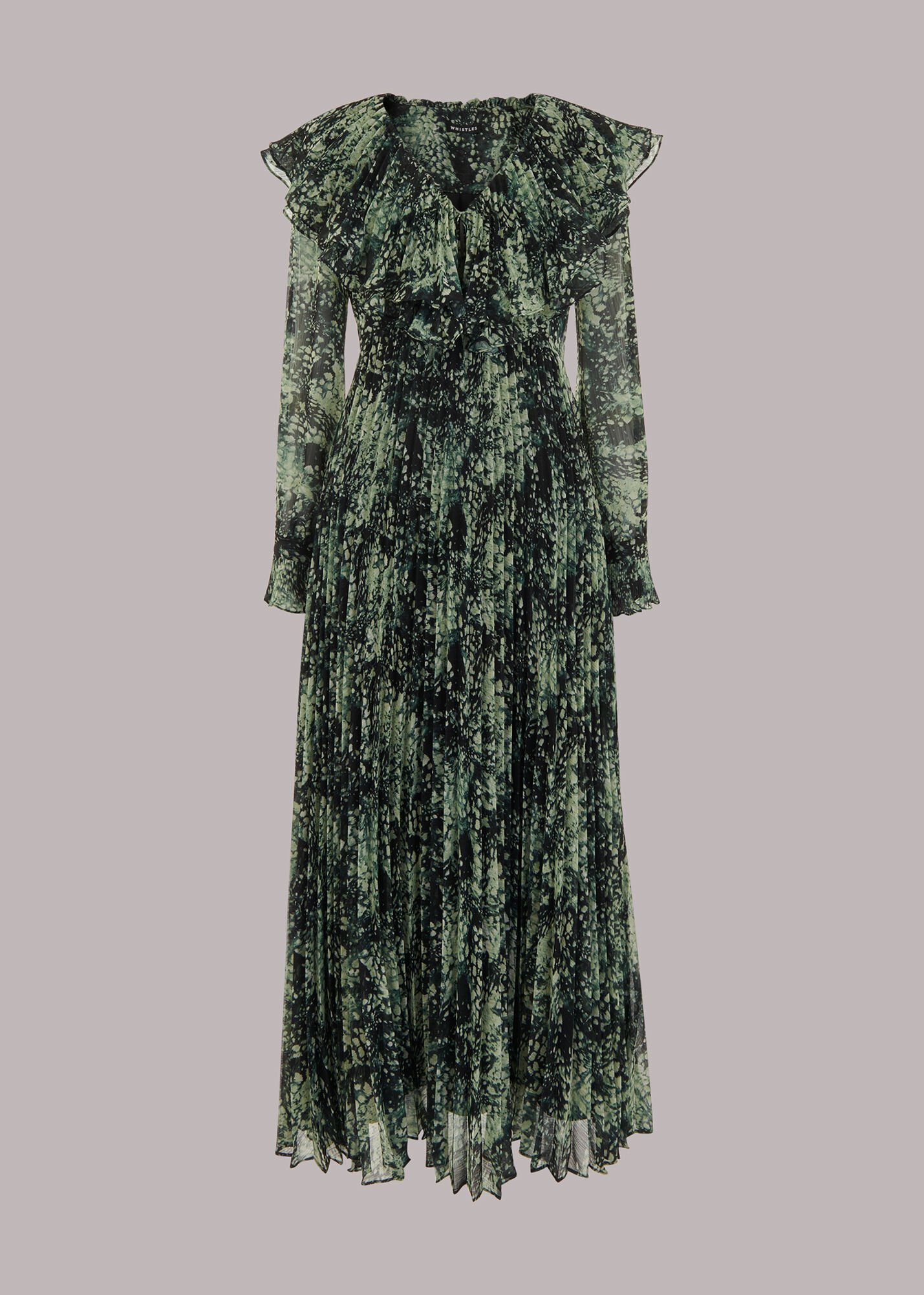 Whistles snow blossom pleated dress cheap