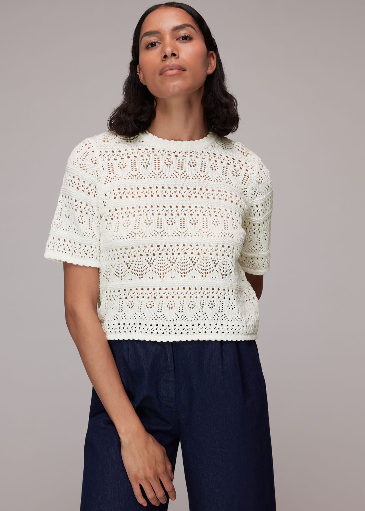 Elvie Crochet Tee