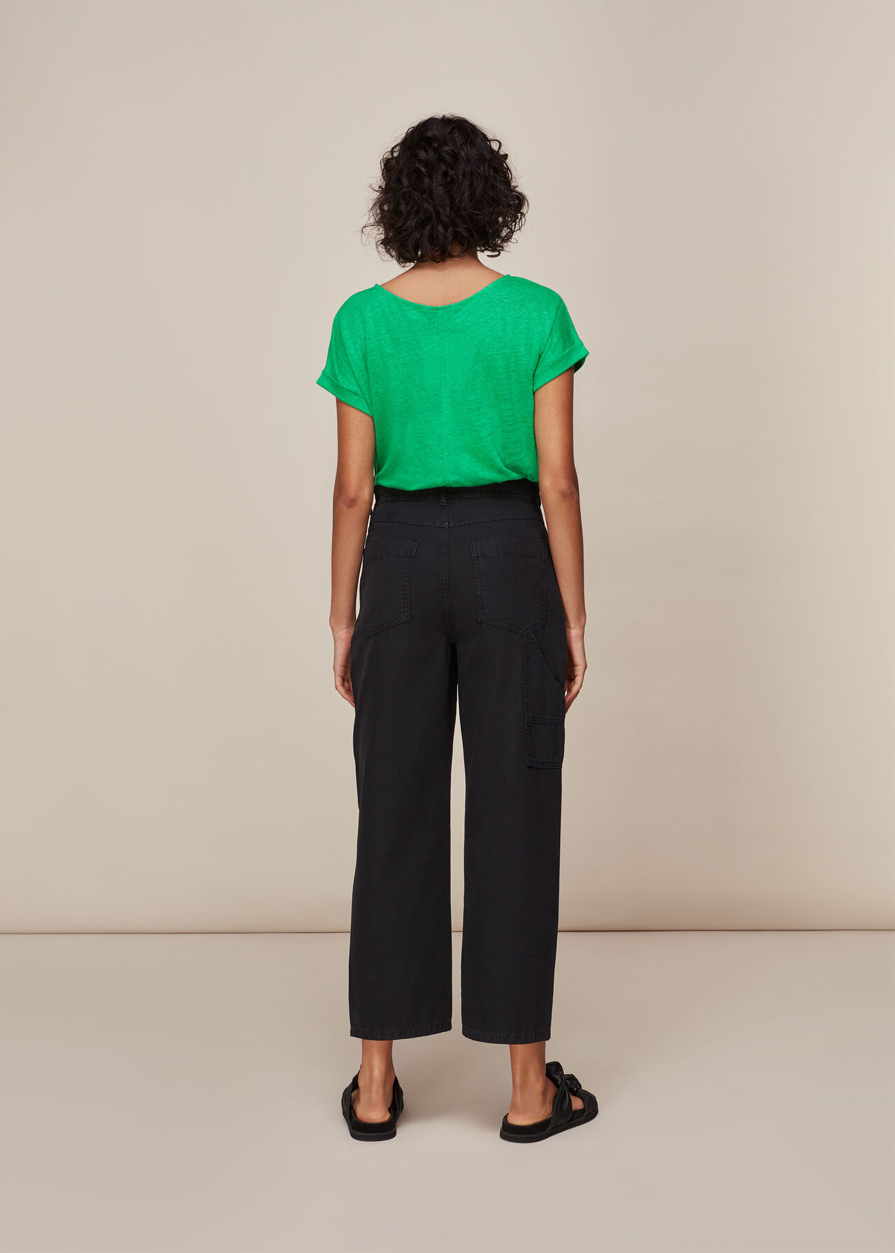 Relaxed Linen Tshirt Green