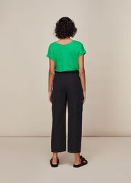 Relaxed Linen Tshirt Green