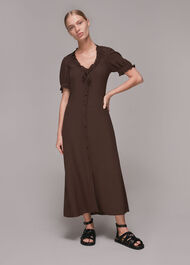 Ada Ruched Detail Midi Dress