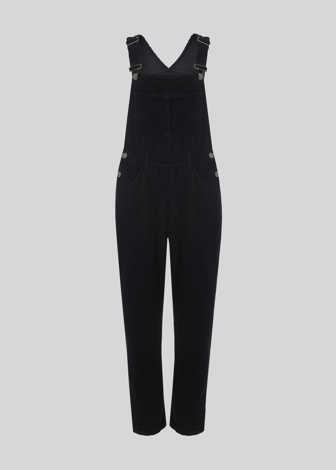 Corduroy Dungaree Black