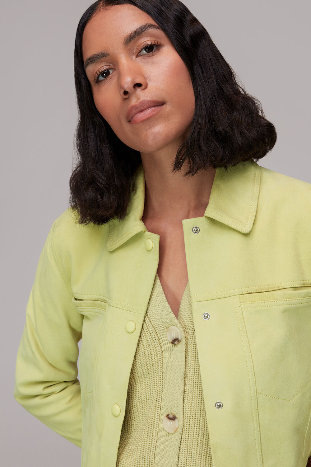 Yuri Cropped Suede Jacket