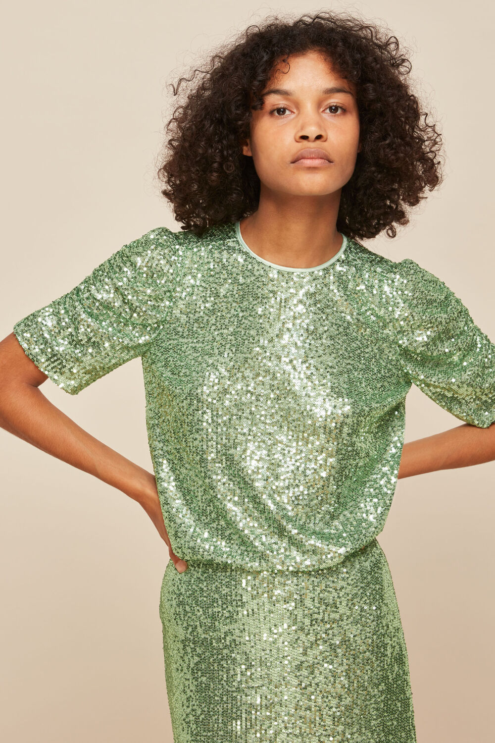 Seema Sequin Top