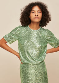 Seema Sequin Top