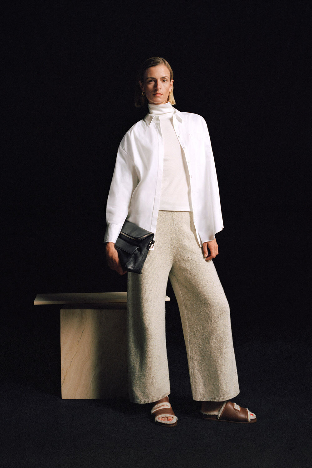 Knitted Wide Leg Trouser