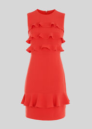 Bea Frill Front Dress Coral