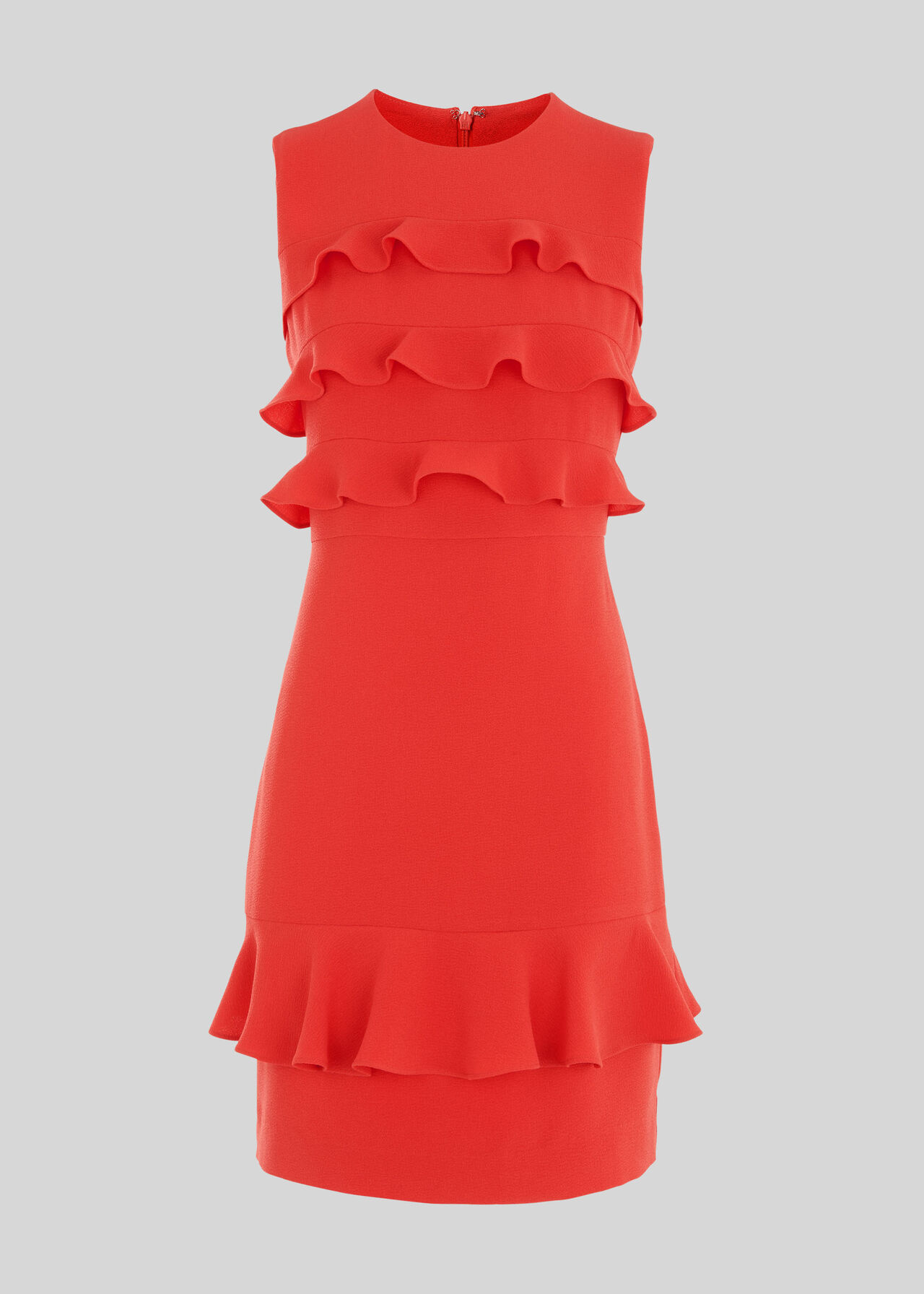 Bea Frill Front Dress Coral
